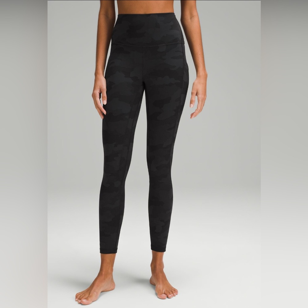 Lululemon Align with pockets Black Camouflage Leggings NWT Sz 8